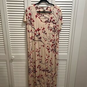 Soma Floral Short sleeve long Sleep Shirt